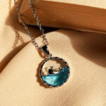گردنبند زنانه مدل وال و دریا کد 033
