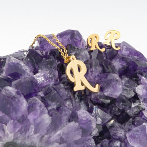 نیم ست زنانه بهارگالری طرح حرف R کد 209053