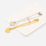 آویز ساعت زنانه دلنار گالری مدل قلب و مروارید