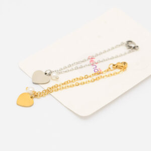 آویز ساعت زنانه دلنار گالری مدل قلب و مروارید