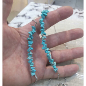 نیم ست زنانه مدل سنگ فیروزه